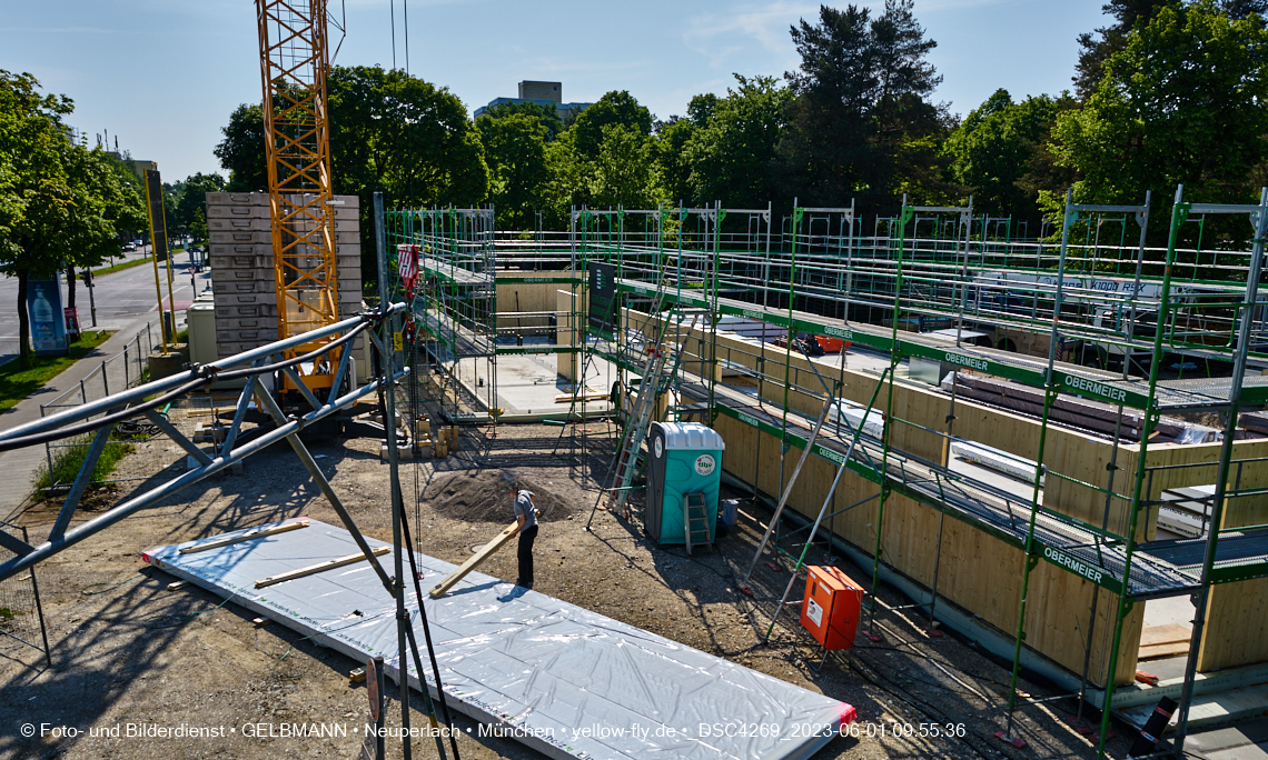 01.06.2023 - Neue Holzwände für das Haus für Kinder in Neuperlach in München